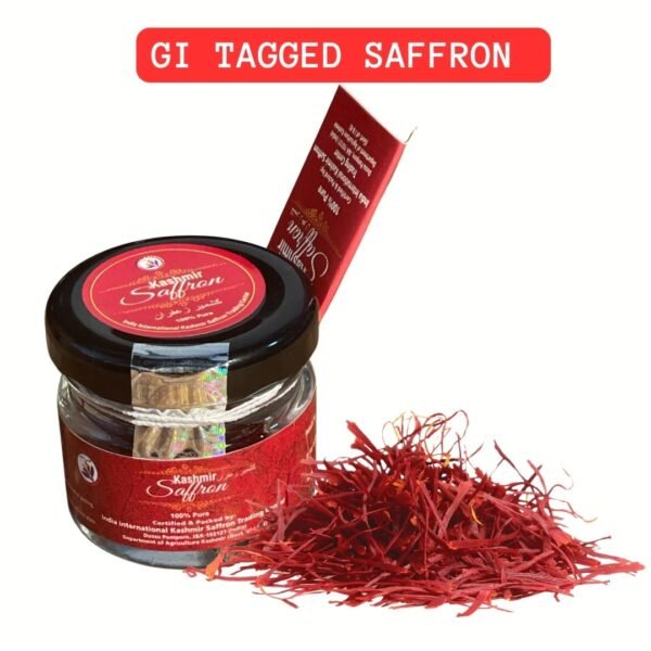 Authentic Govt. G.I Tagged Certified Kashmiri Saffron - Grade 1 (1gm Bottle)